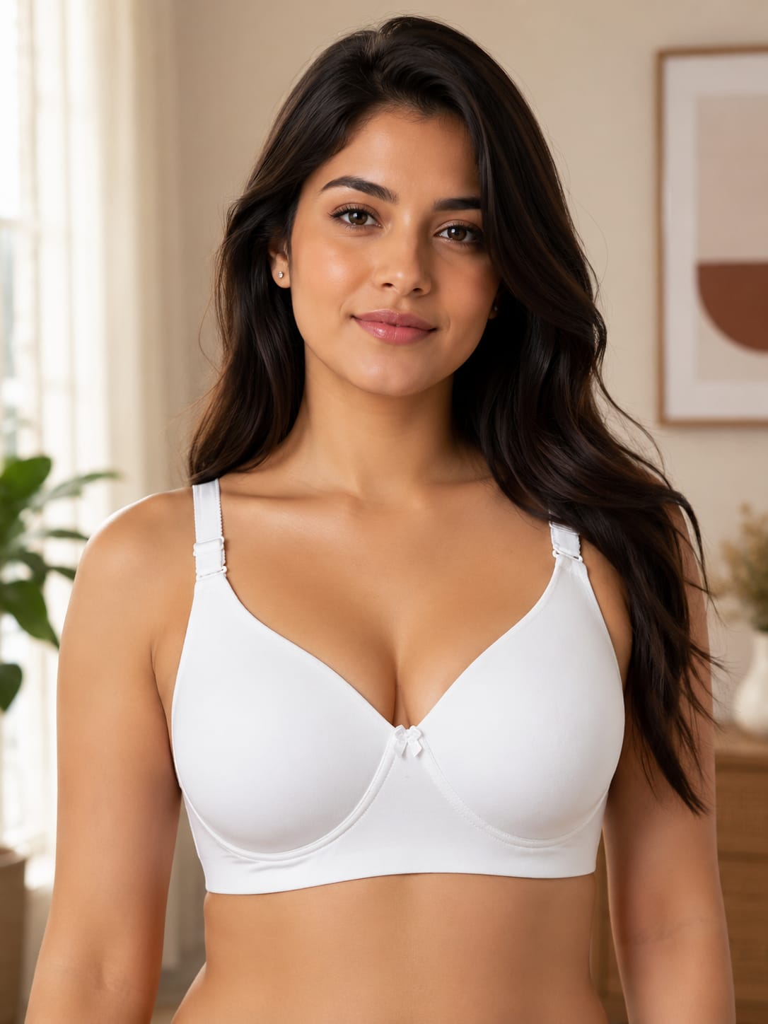 Women’s White Padded Non-Wired Everyday Comfort Bra